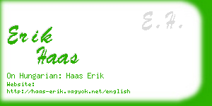 erik haas business card